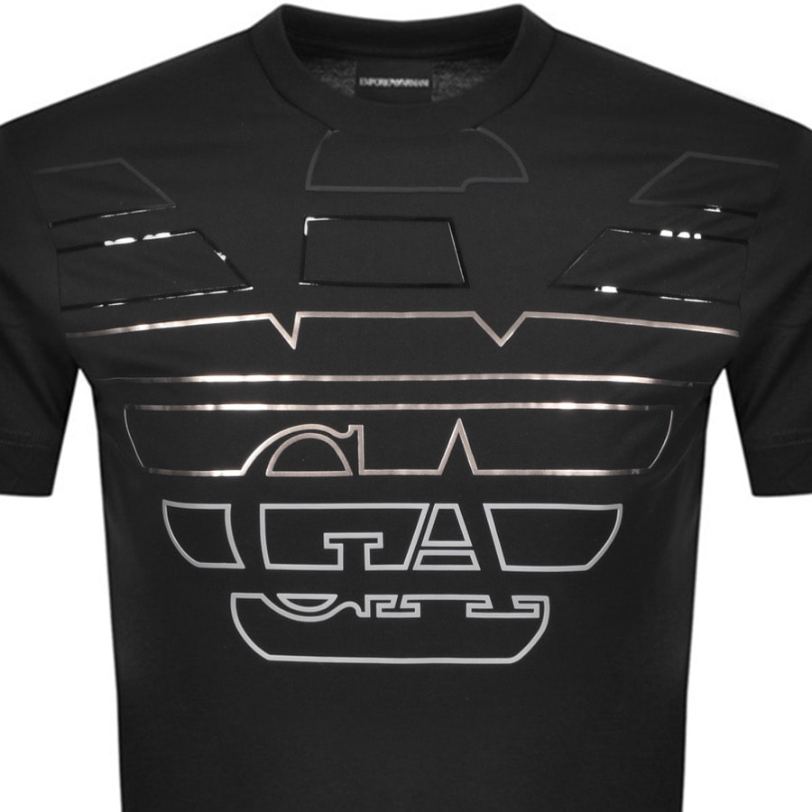 Alternative Image for ProductEmporio Armani Crew Neck Logo T Shirt Black2